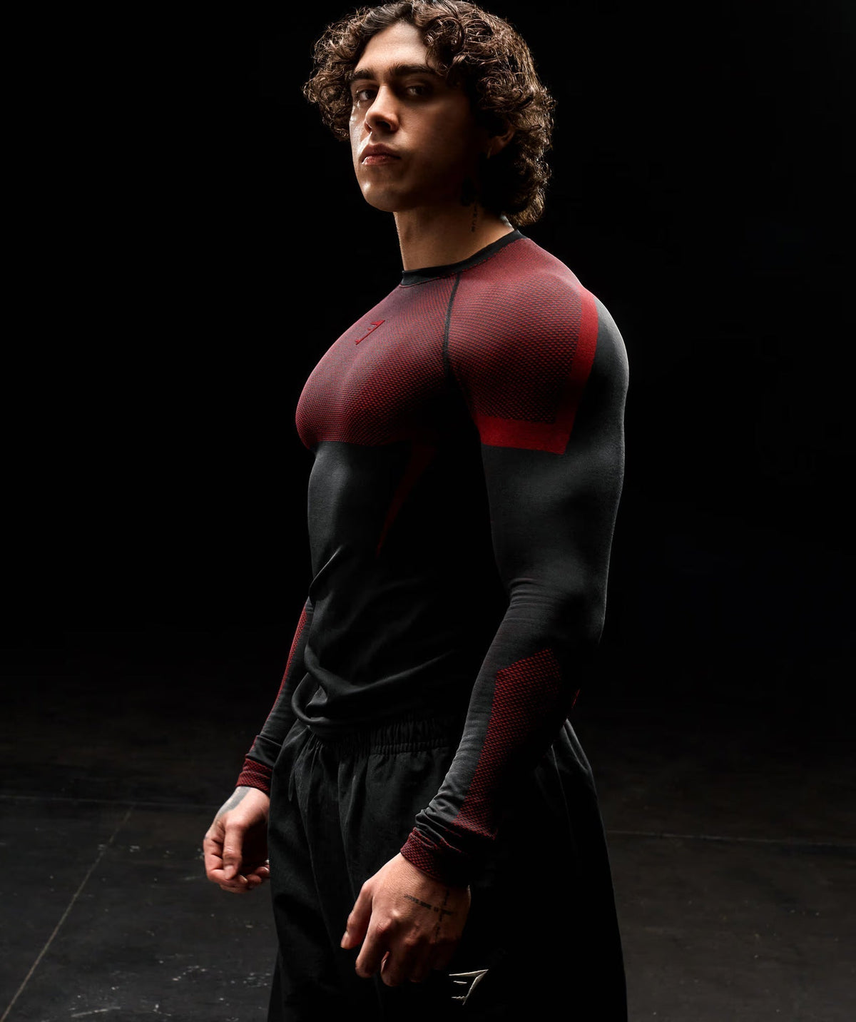 GYMSHARK/ONYX5 Long-Sleeve Compression Training Shirt